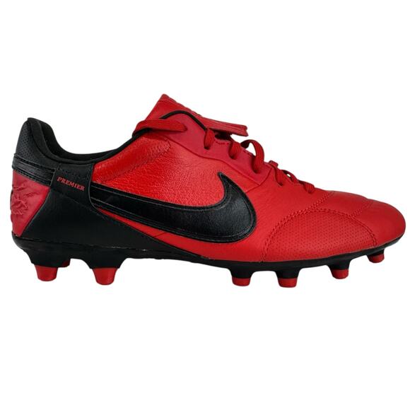 Nike The Nike Premier III FG Kangaroo Leather Red-Black Mens Sz 7 AT5889-606 - Picture 1 of 8